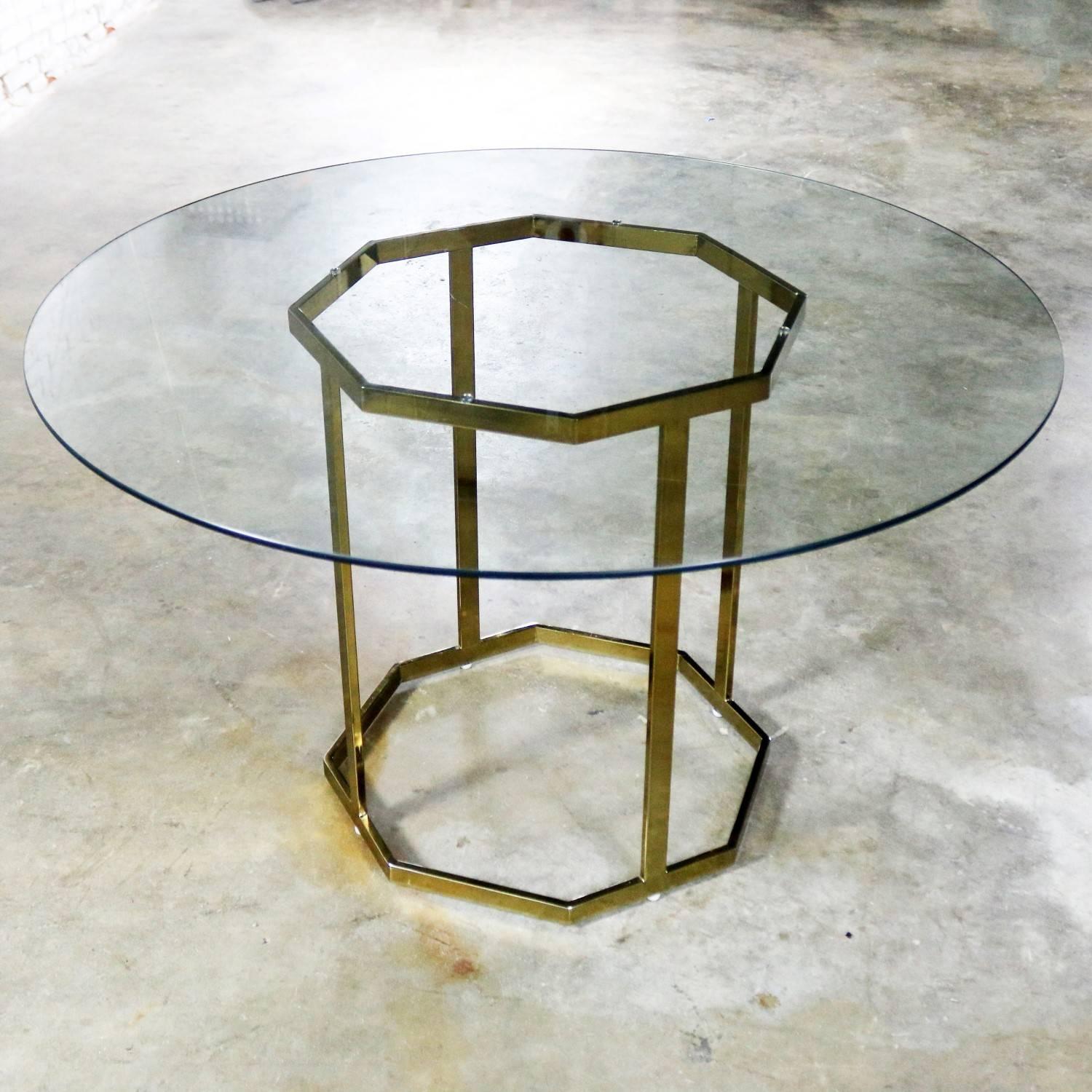 octagon glass top dining table