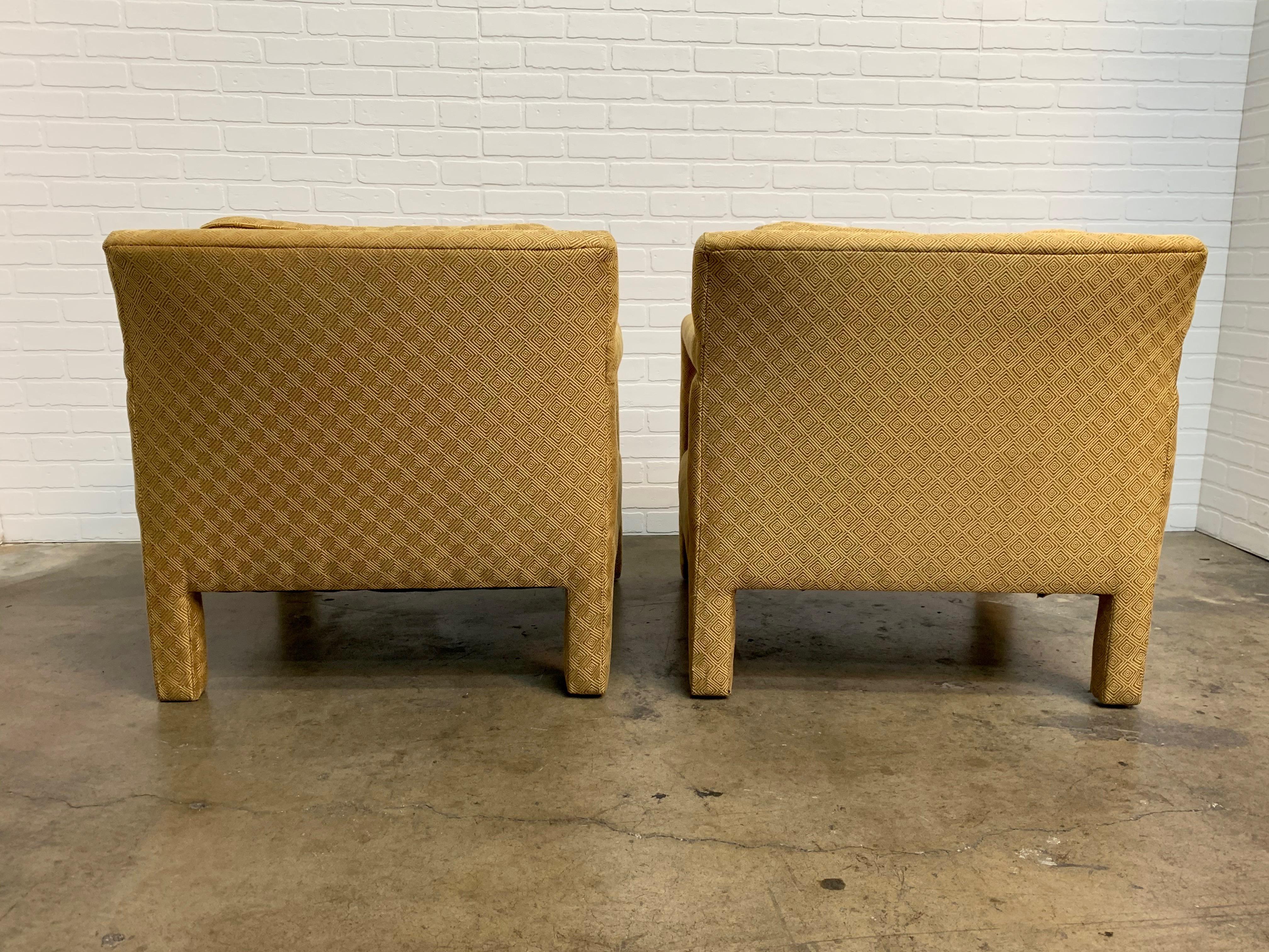 Milo Baughman Style Parsons Lounge Chairs 7