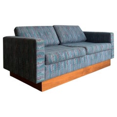 Milo Baughman Style Plinth Base Sofa Bed