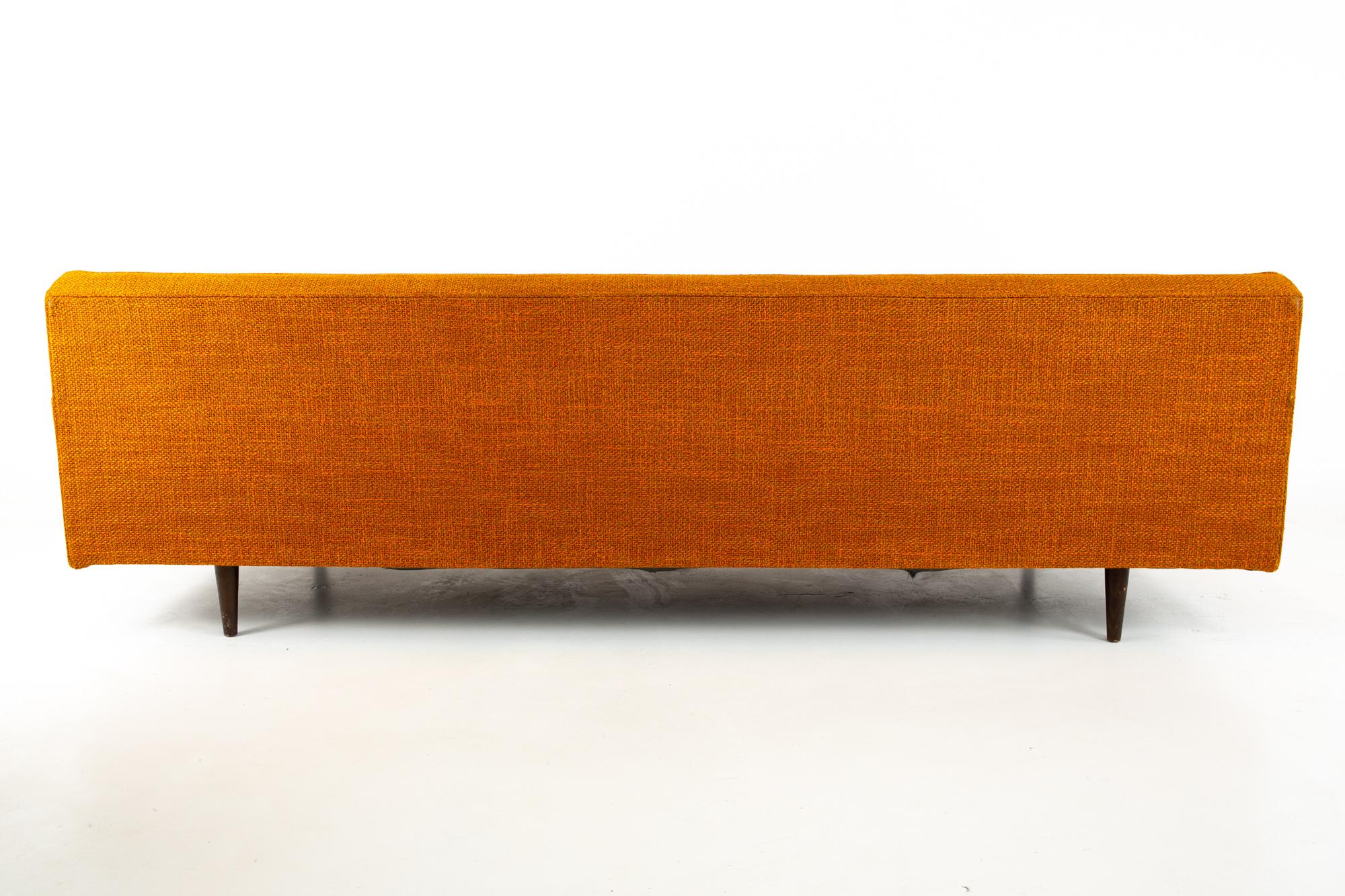 Milo Baughman Style Selig Mid Century Sofa 4