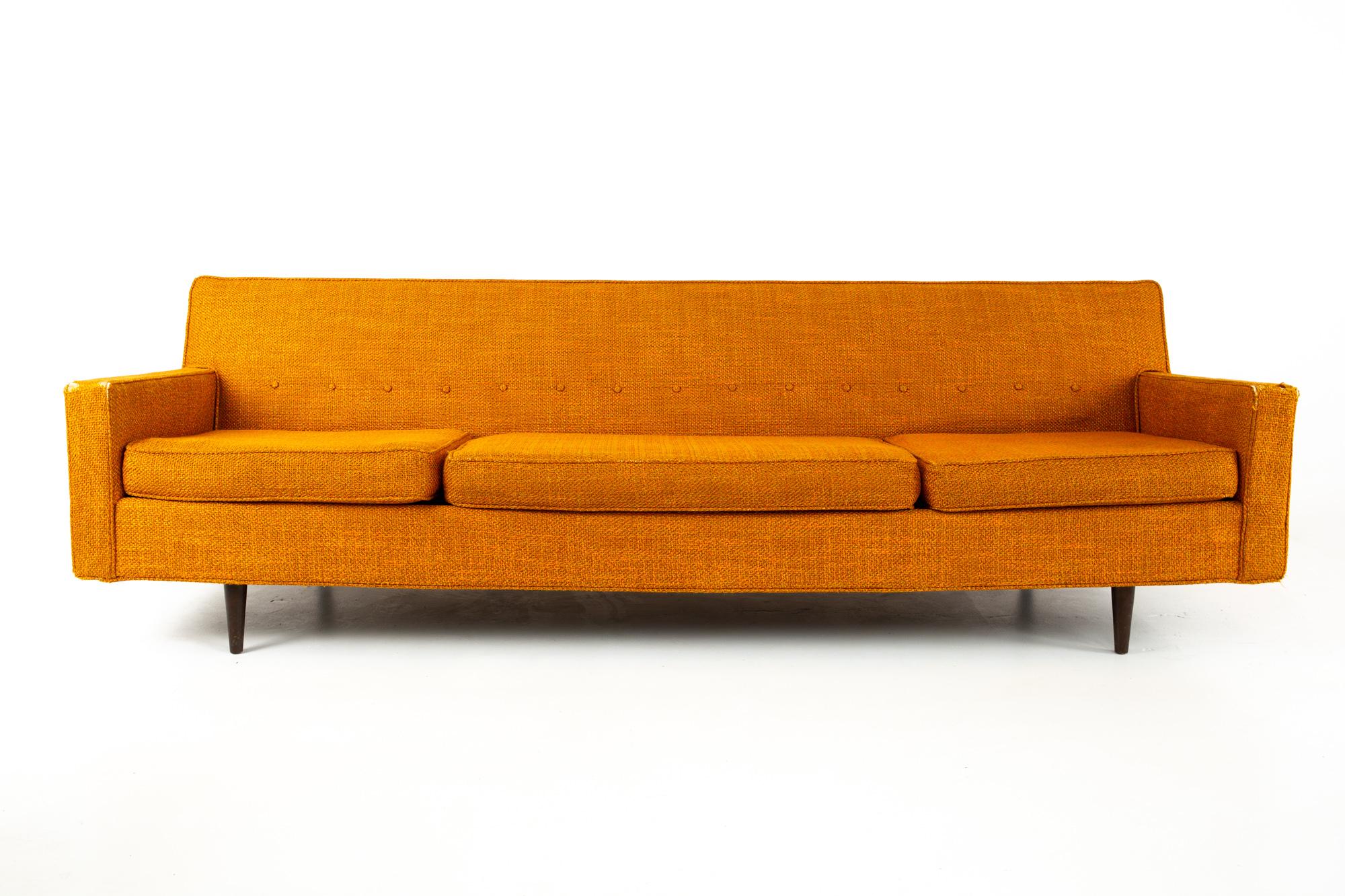 Mid-Century Modern Milo Baughman Style Selig Mid Century Sofa