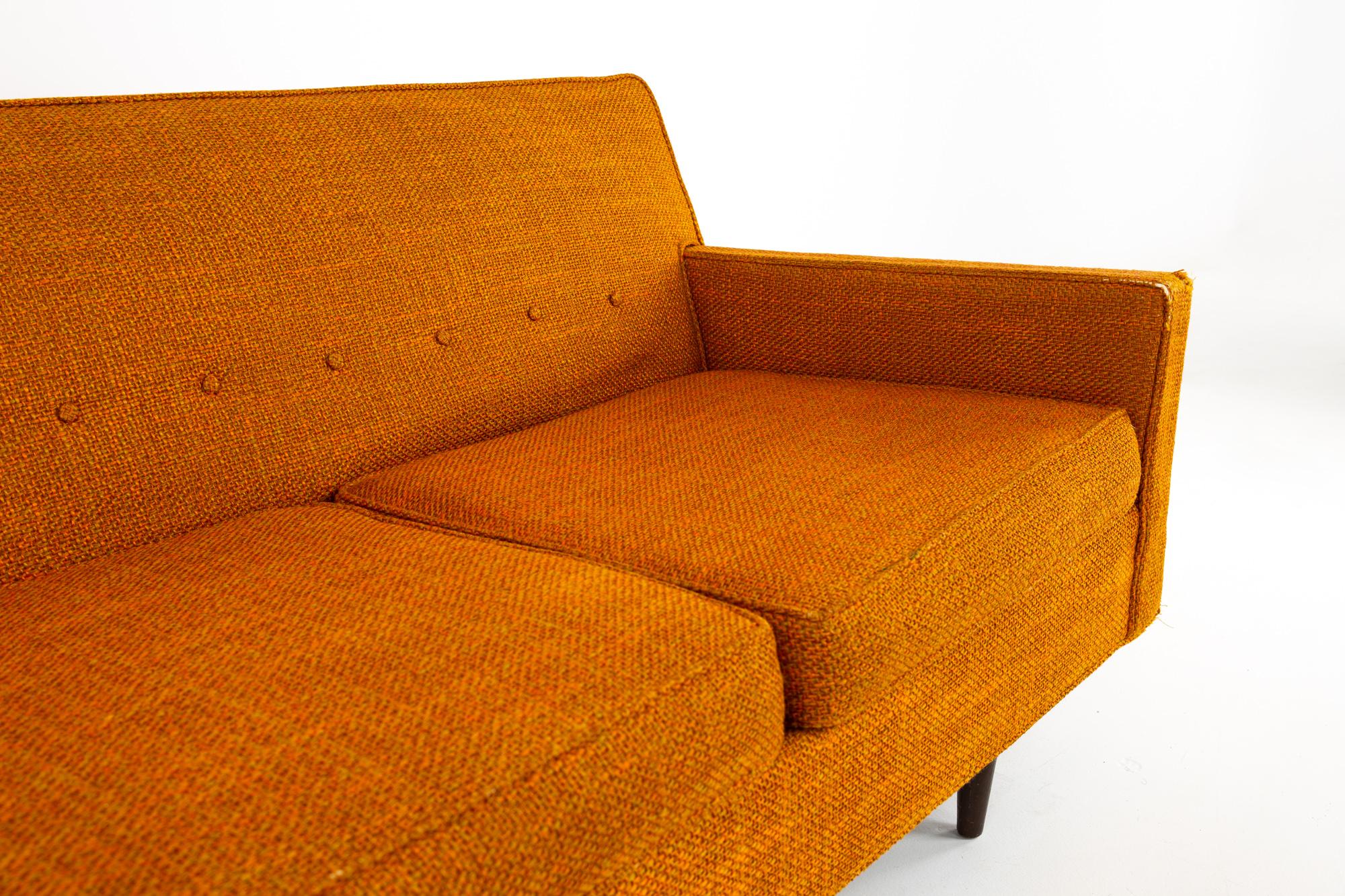 American Milo Baughman Style Selig Mid Century Sofa