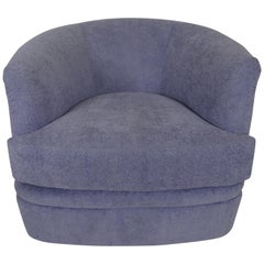 Milo Baughman Style Swivel Lounge Chair