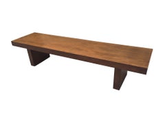 Milo Baughman Style Walnut Low Coffee Table or Bench