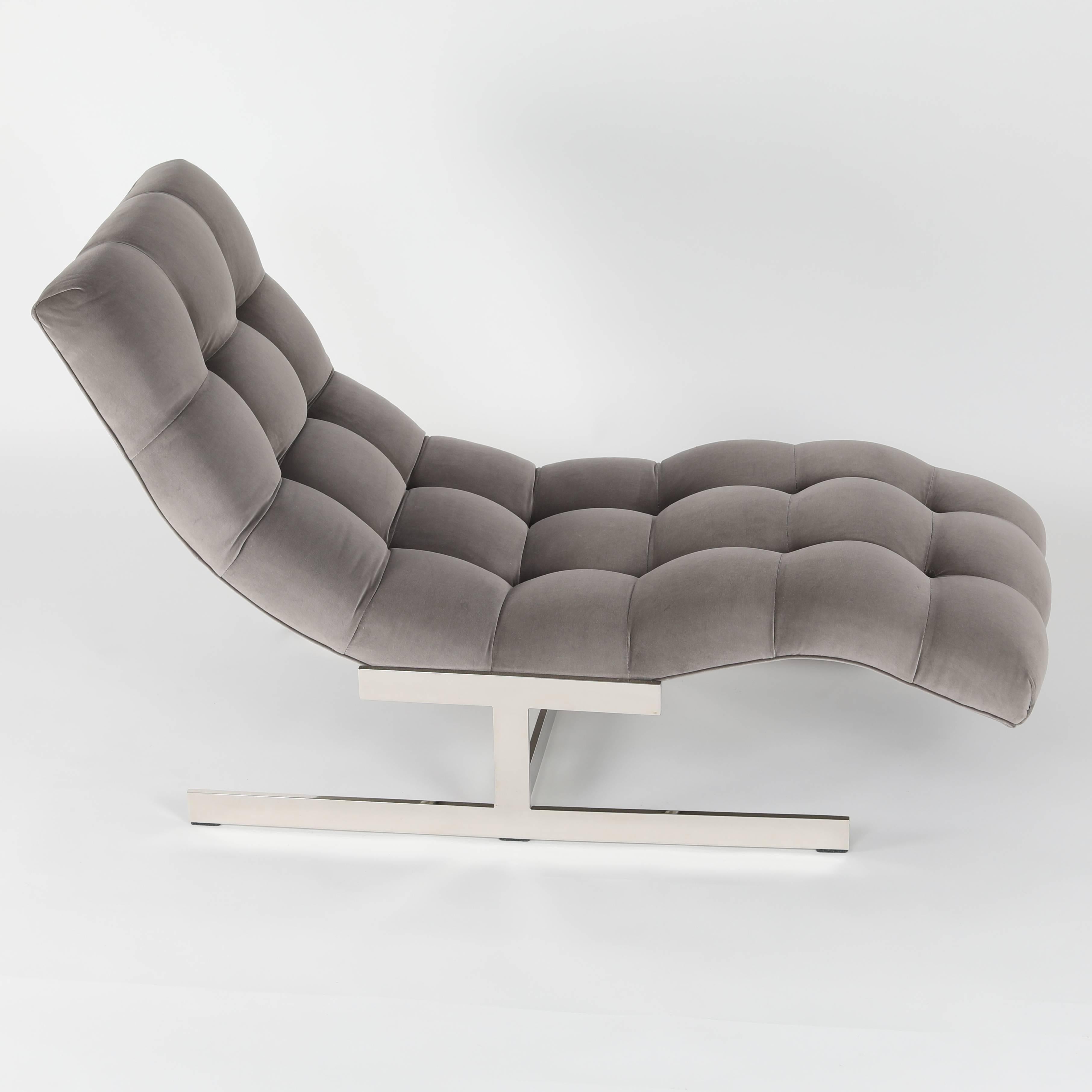 Américain Chaise longue Wave Style Milo Baughman, États-Unis, vers les années 1970 en vente