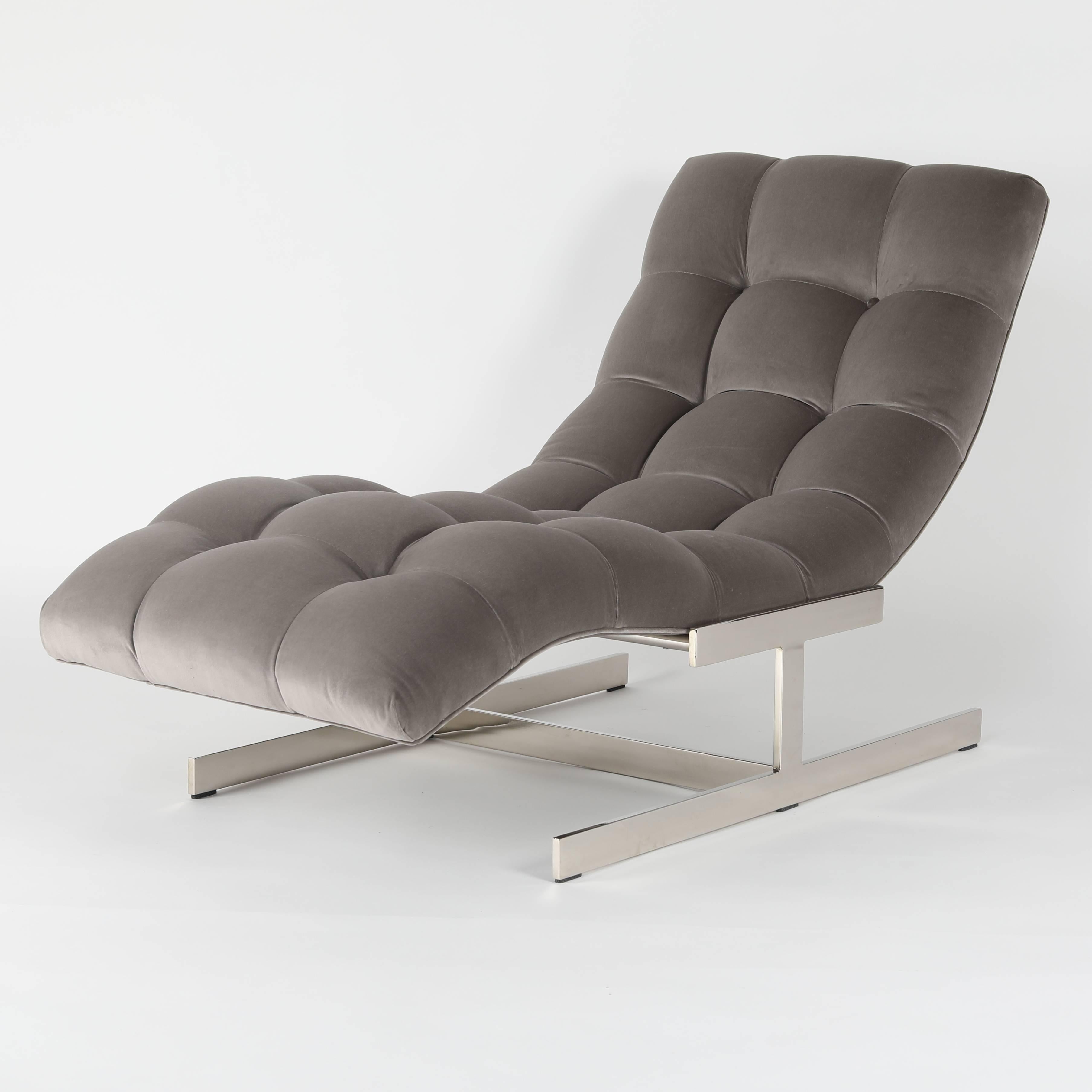 Chaise longue Wave Style Milo Baughman, États-Unis, vers les années 1970 Bon état - En vente à Dallas, TX