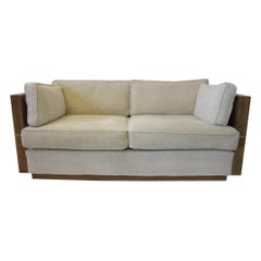 Milo Baughman Styled Case Loveseat / Sofa by Flair