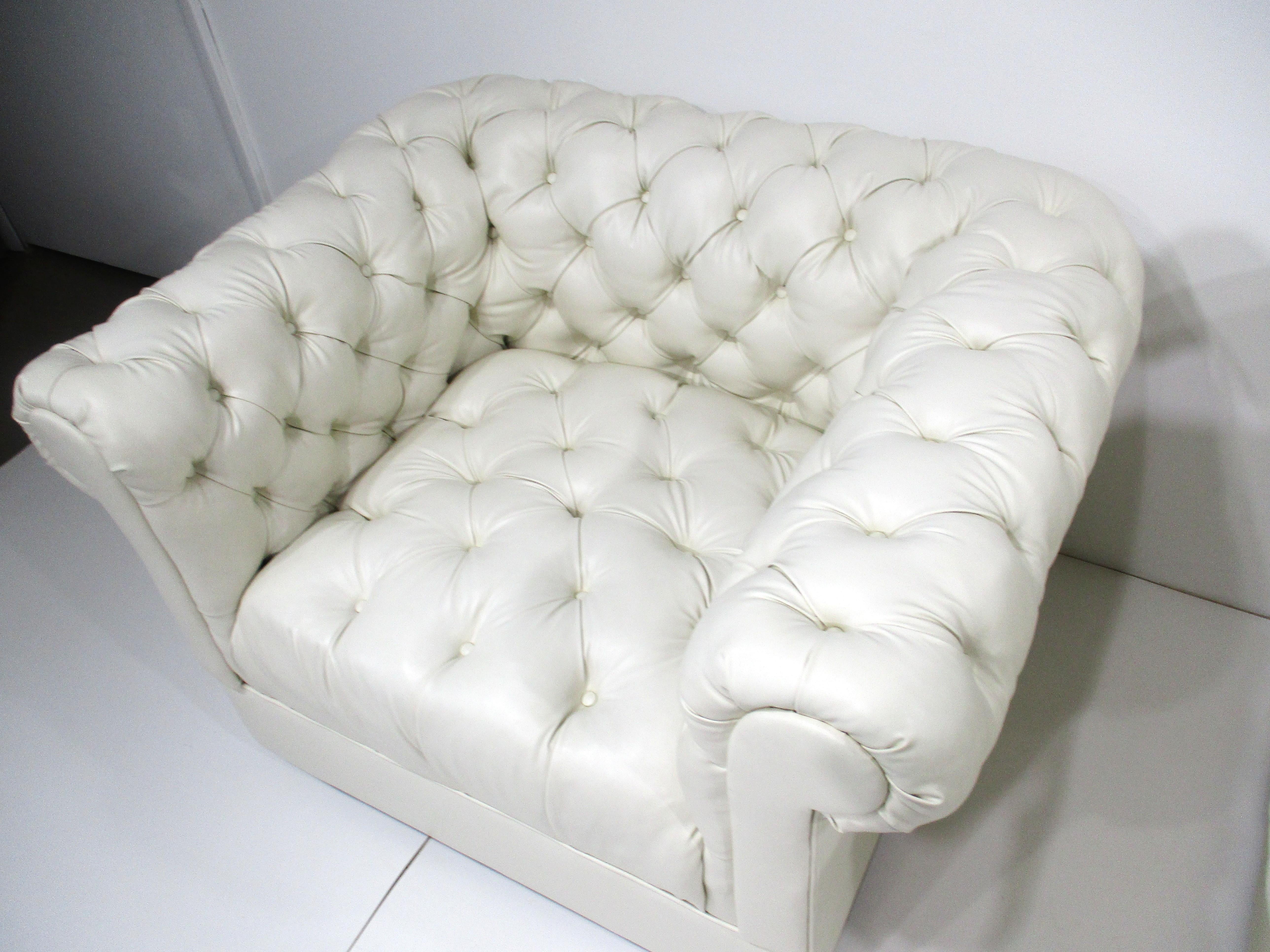 Sillones Cubo estilo Chesterfield de Milo Baughman en venta 3
