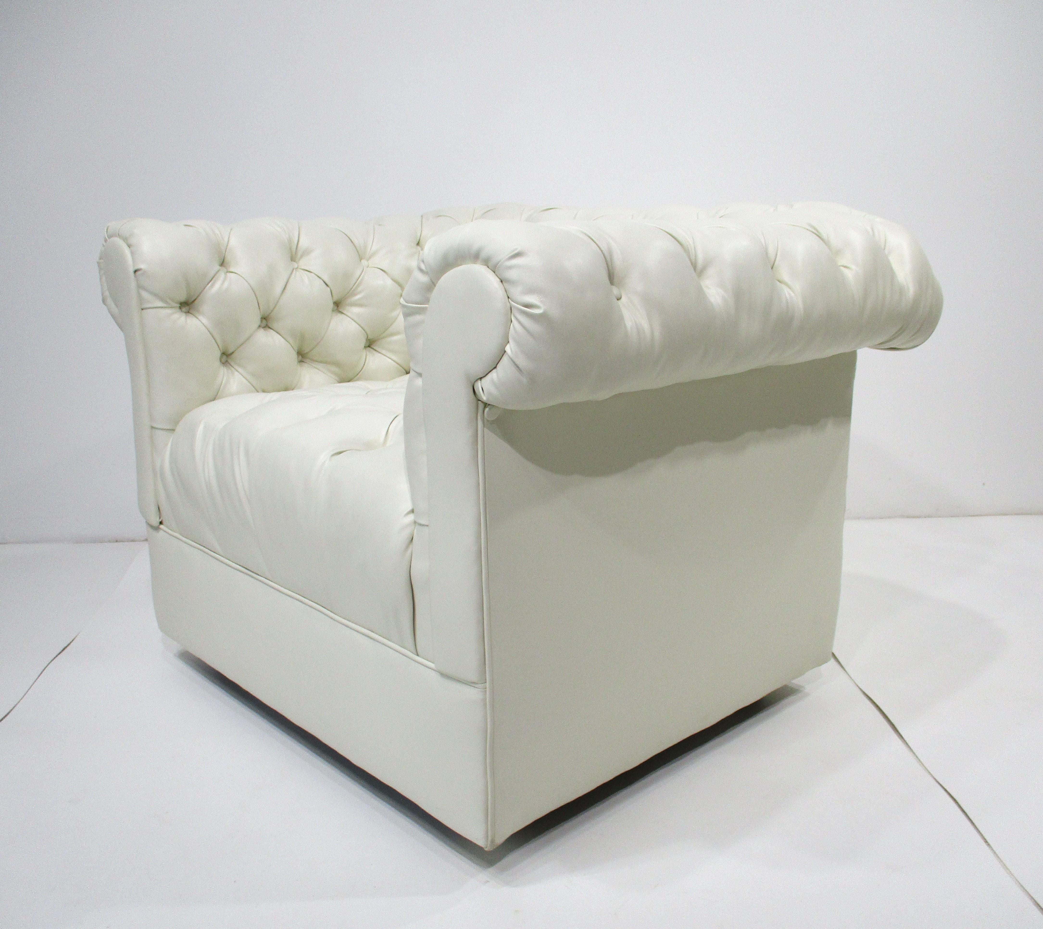 Sillones Cubo estilo Chesterfield de Milo Baughman en venta 1
