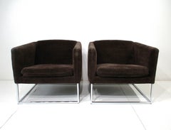 Milo Baughman Styled Chrome Based Lounge Chairs by Flair / Bernhardt