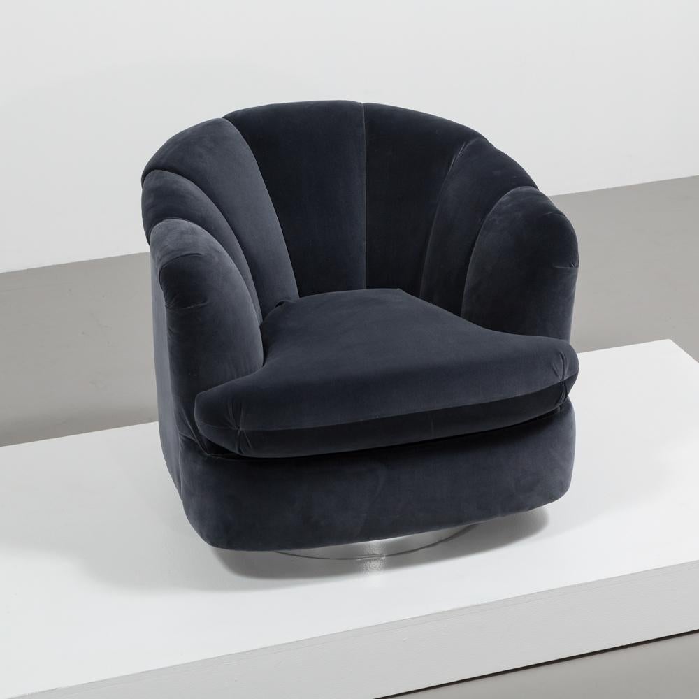 Mid-Century Modern Milo Baughman Swivel Chair, 1980s