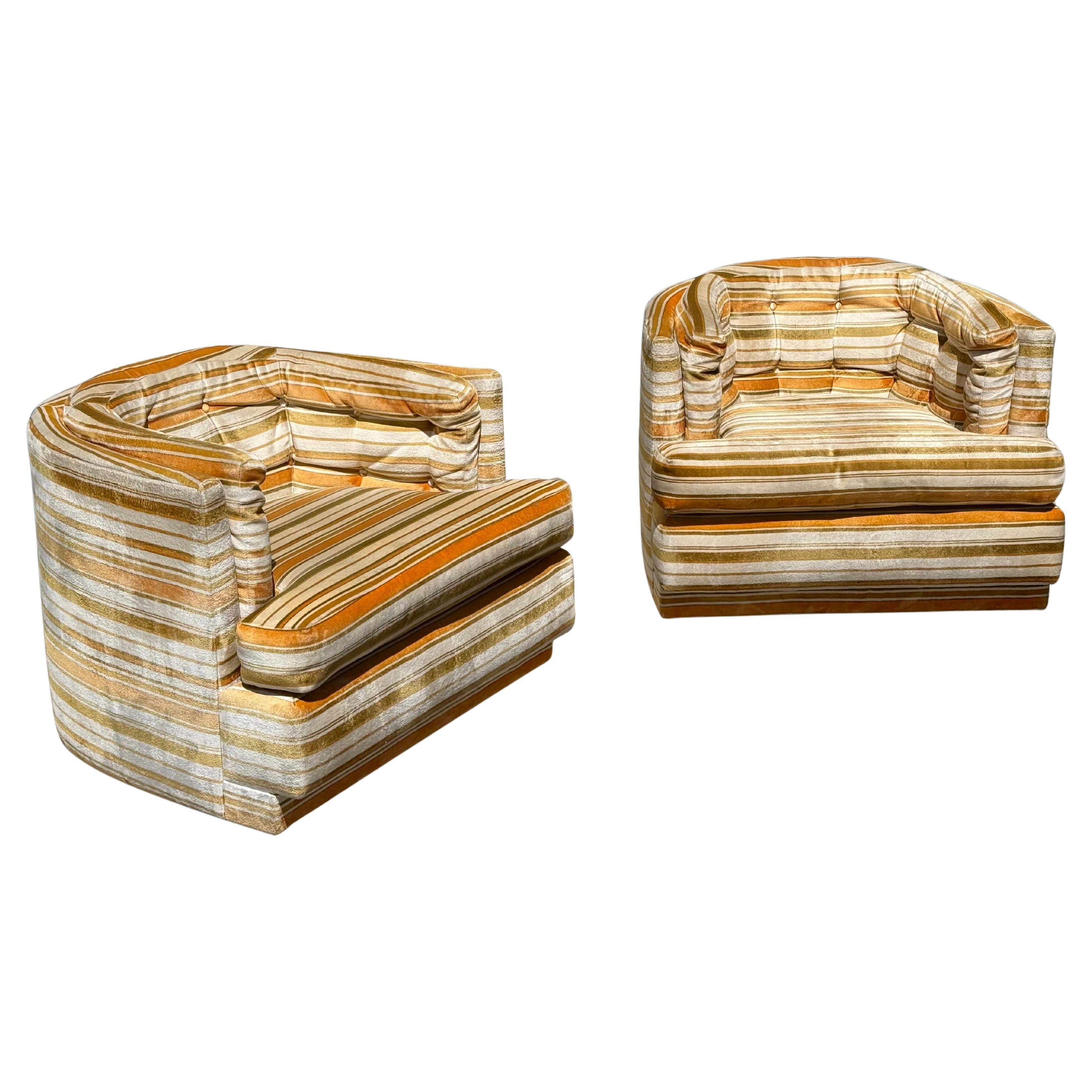 Mid-20th Century Milo Baughman Swivel Chairs - Circa 1960s For Sale