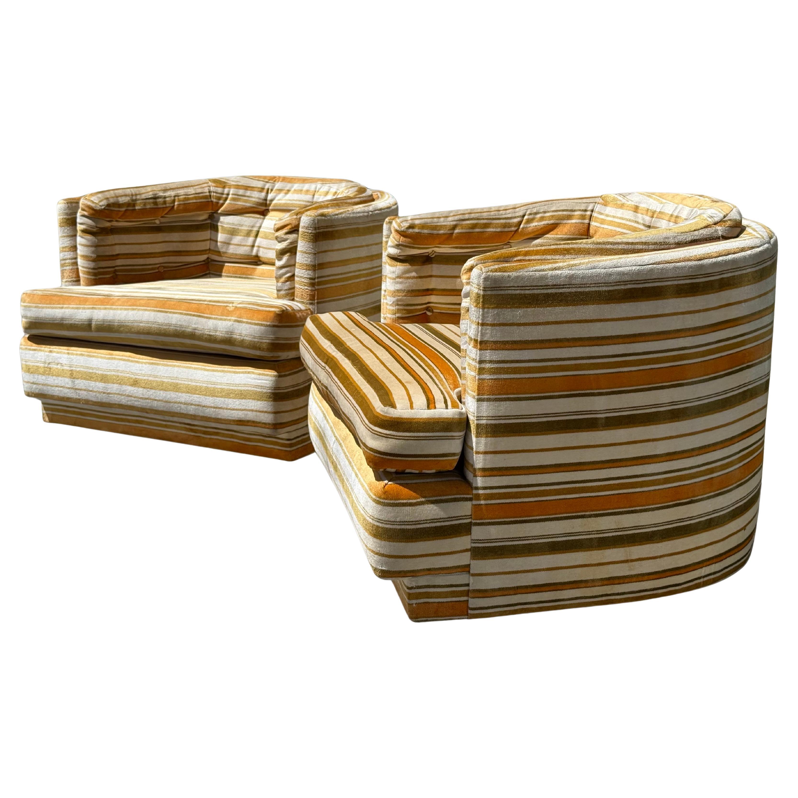 Milo Baughman Swivel Chairs - Circa 1960s