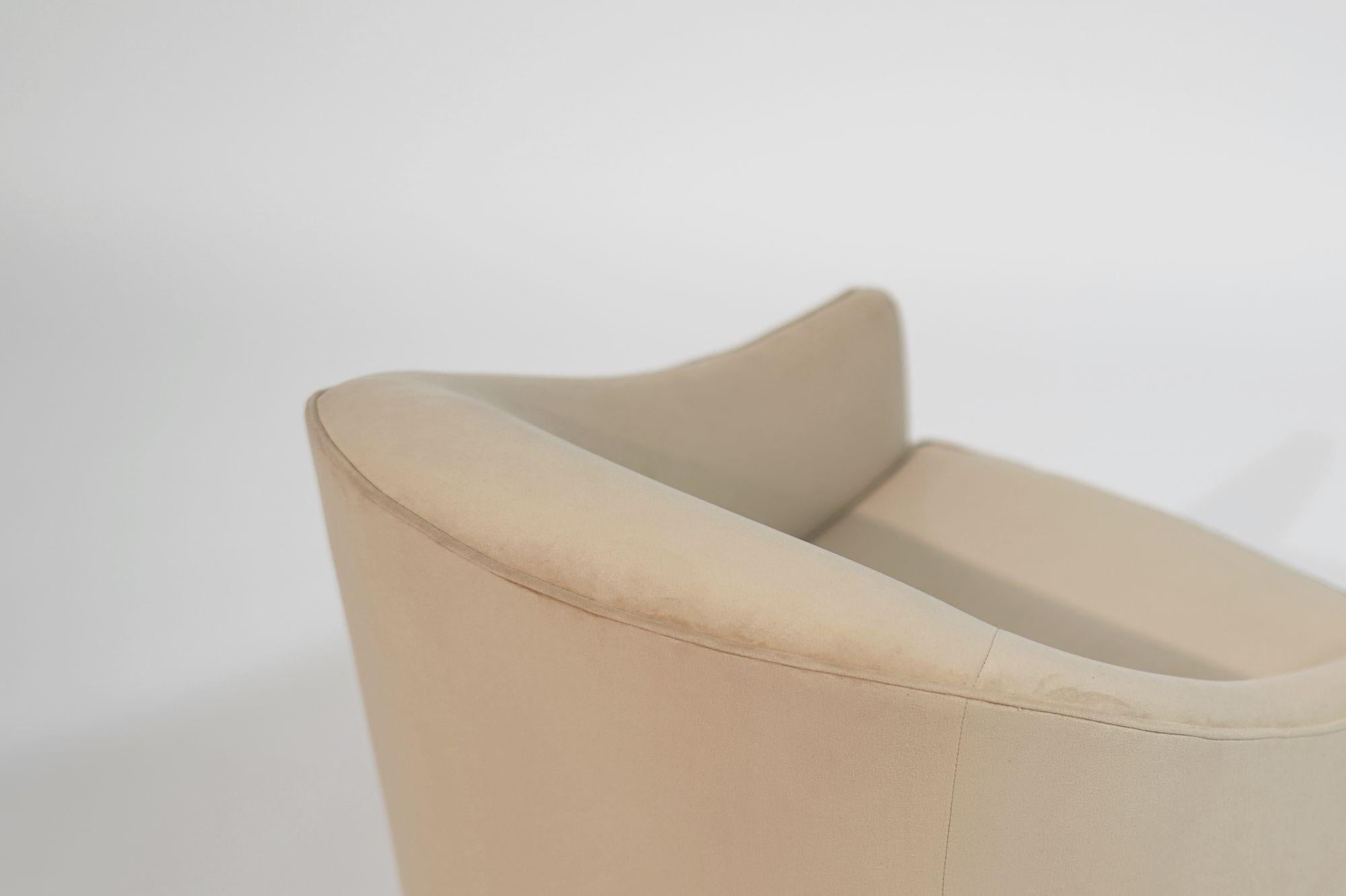 Milo Baughman Swivel Chais on Bronze Supports, C. 1970s 5
