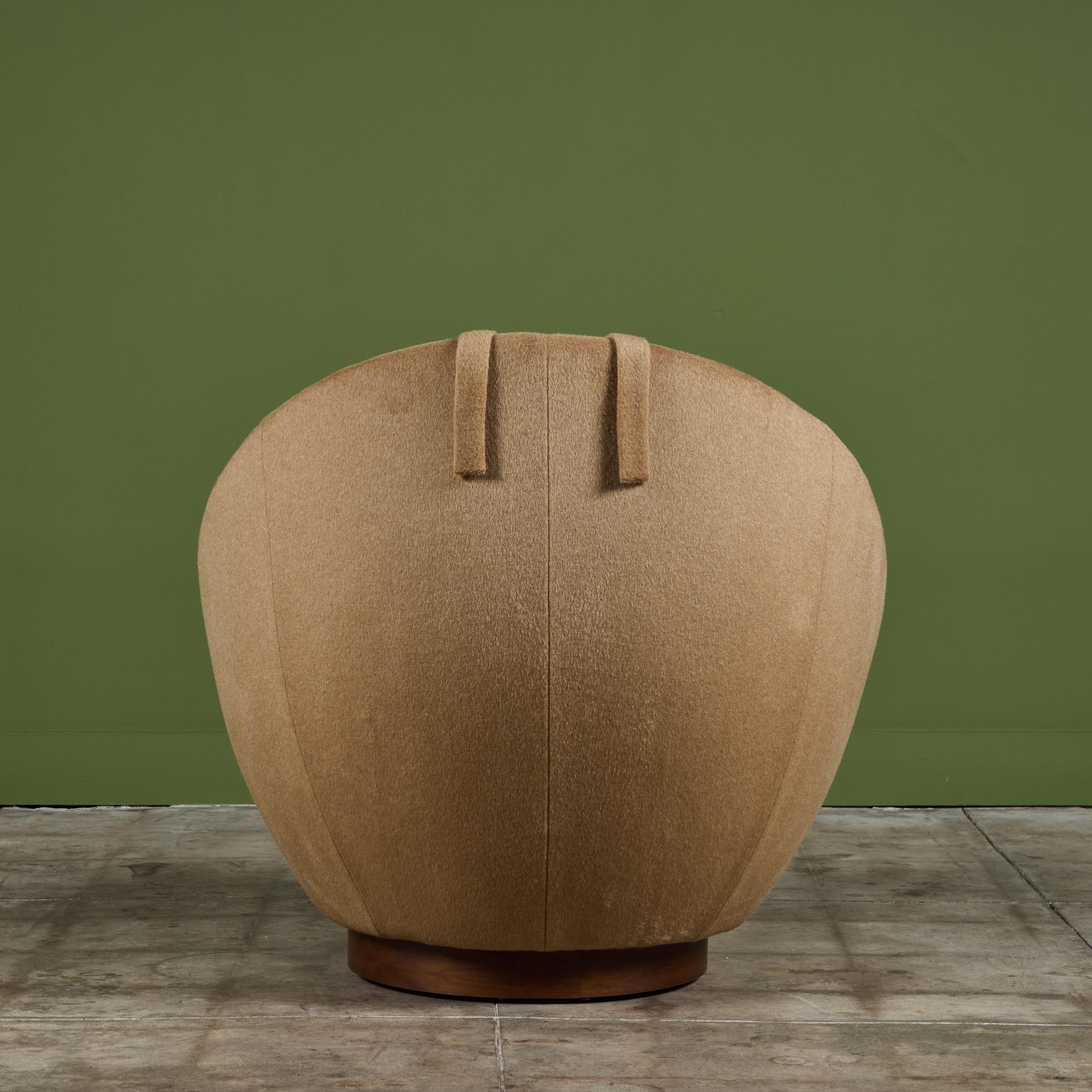Milo Baughman Swivel Egg Lounge Chair 1