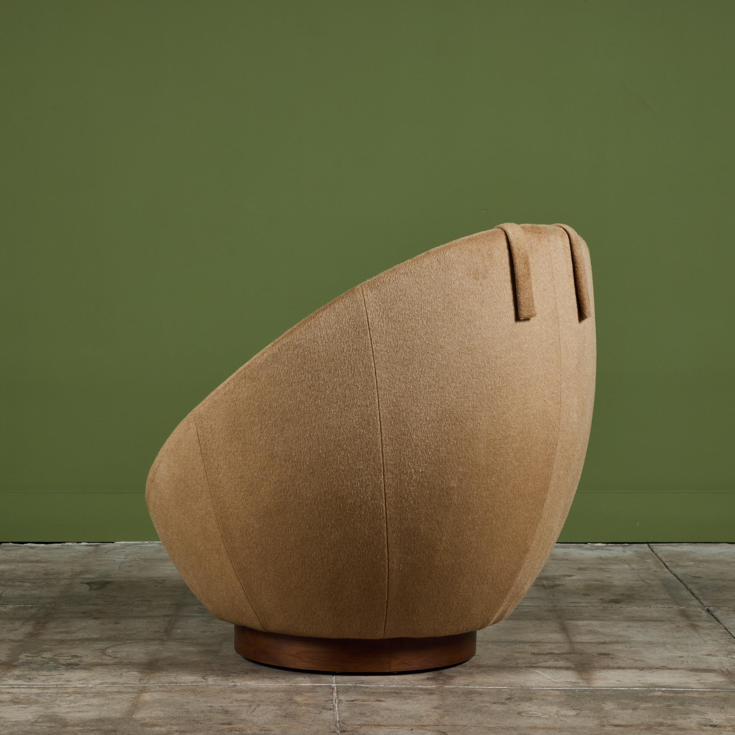 Milo Baughman Swivel Egg Lounge Chair 2