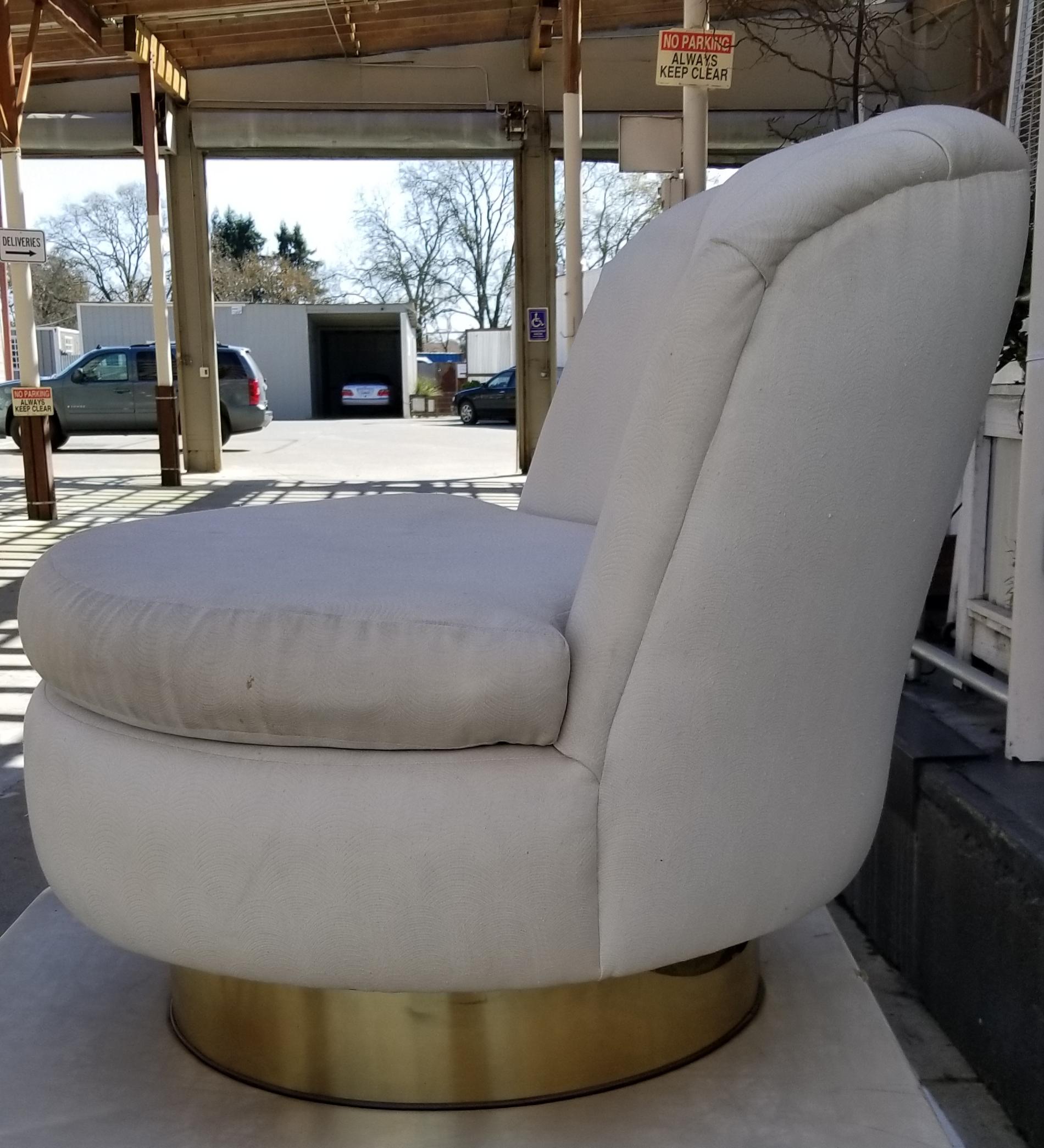 20th Century Milo Baughman Swivel Lounge Chair