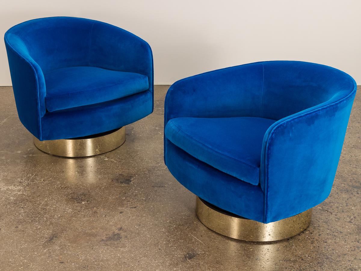 Milo Baughman Swivel Lounge Chairs 4