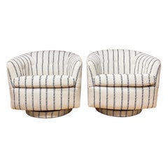 Milo Baughman Swivel Rockers, a Pair, Thayer Coggin