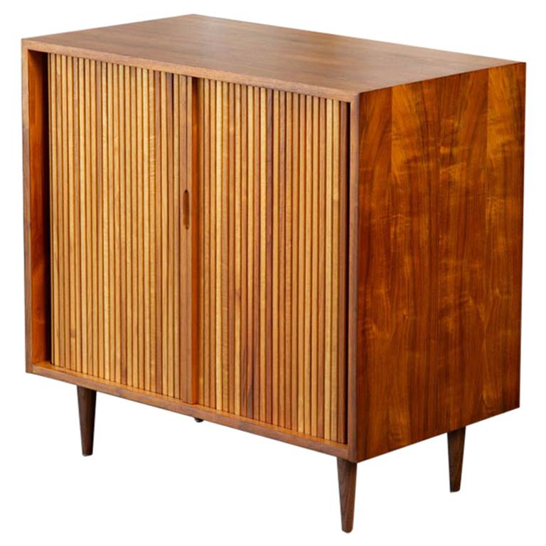 Milo Baughman Tambour Door Cabinet