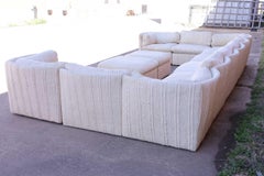 Milo Baughman Thayer Coggin Sofá seccional de 12 piezas con respaldo de festón