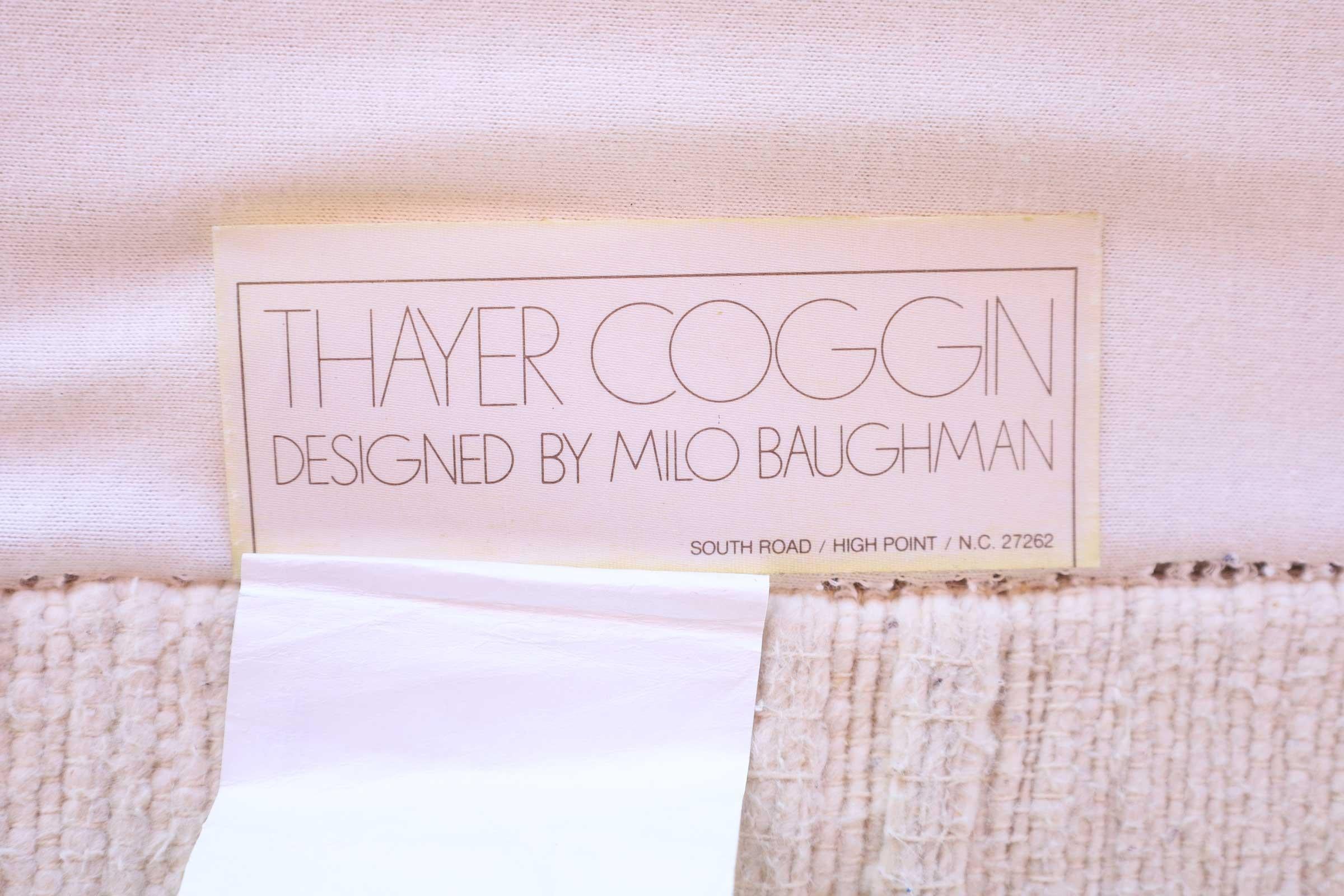 Tissu d'ameublement Milo Baughman Thayer Coggin Canapé sectionnel 12 pièces à dossier festonné en vente