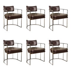 Milo Baughman Thayer Coggin Brown Faux Leather
Chrome Dining Chairs – Set of 6 Milo Baughman Thayer Coggin Brown Faux Leather
Chrome Dining Chairs – Set of 6