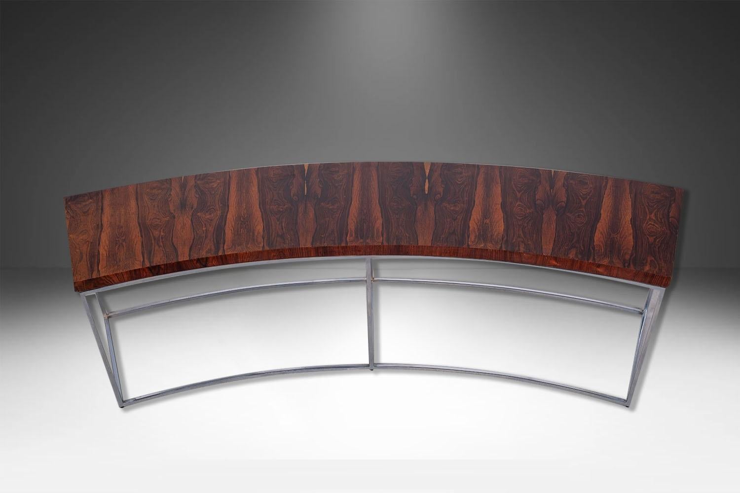 Milo Baughman Thayer Coggin Curved Sofa Console Table Bench For Sale 6