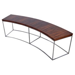 Milo Baughman Thayer Coggin Curved Sofa Console Table Bench
