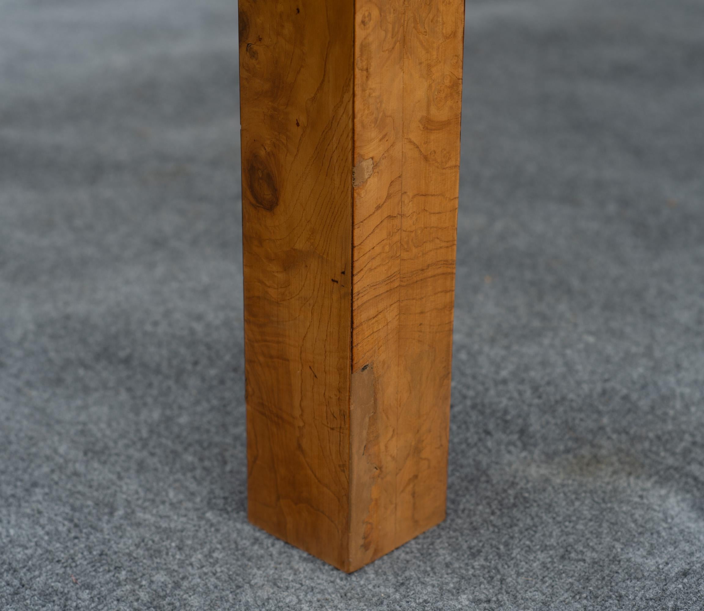Milo Baughman - Thayer Coggin Mesa de comedor extragrande Parsons Burl con 2 hojas en venta 11
