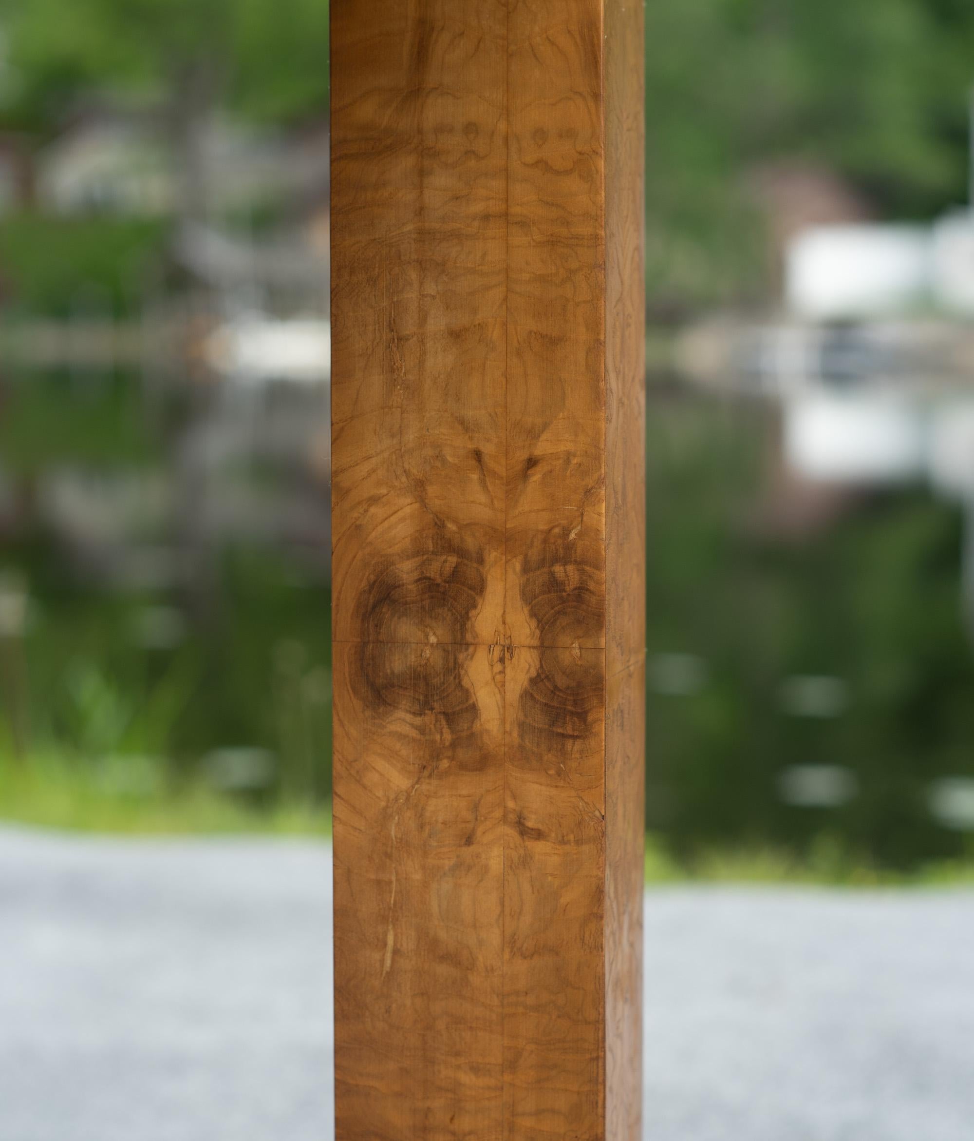 Milo Baughman - Thayer Coggin Mesa de comedor extragrande Parsons Burl con 2 hojas en venta 13