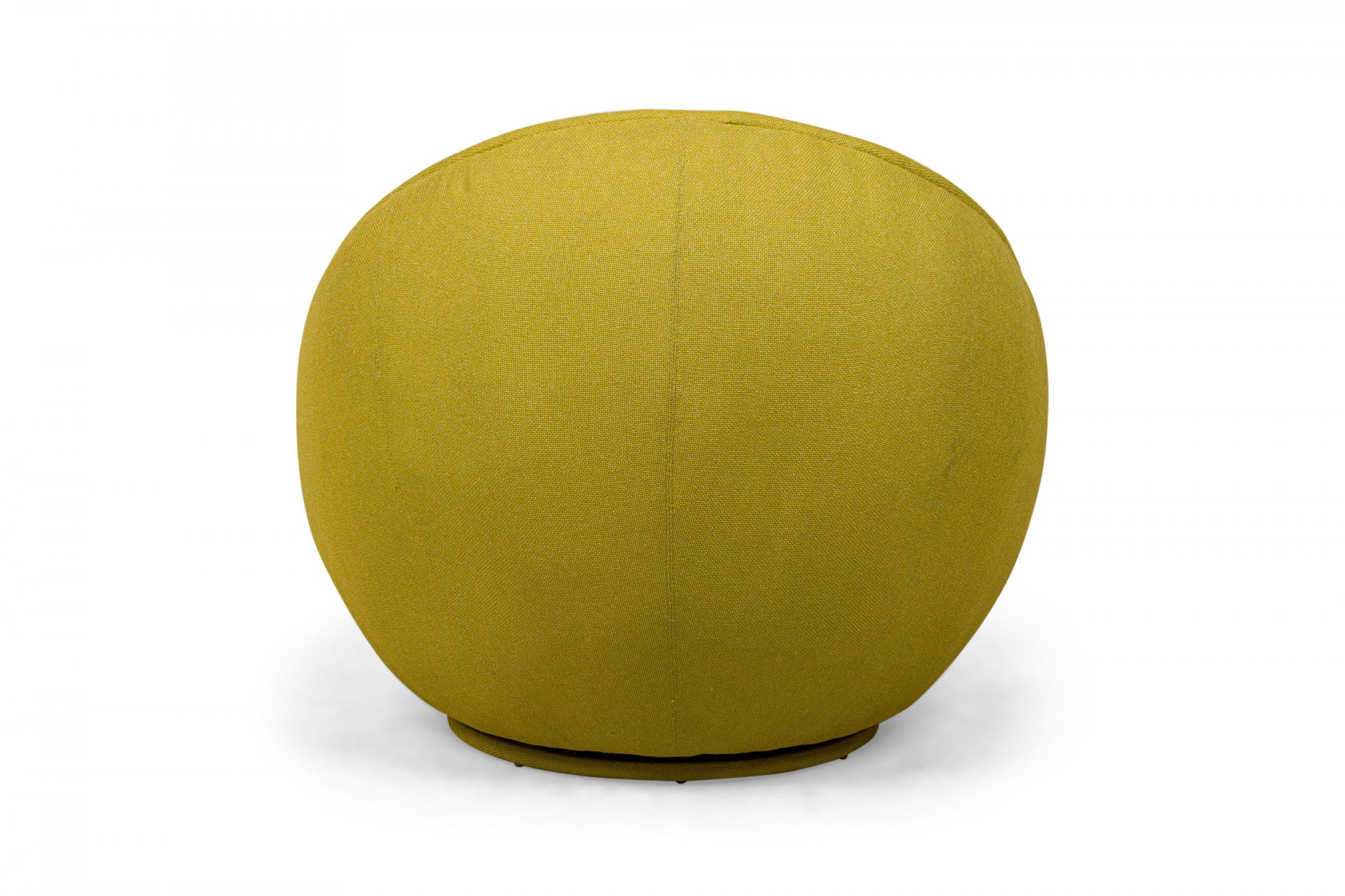 20th Century Milo Baughman Thayer Coggin Mid-Century 'Orange Slice' Form Yellow Lounge Chair
