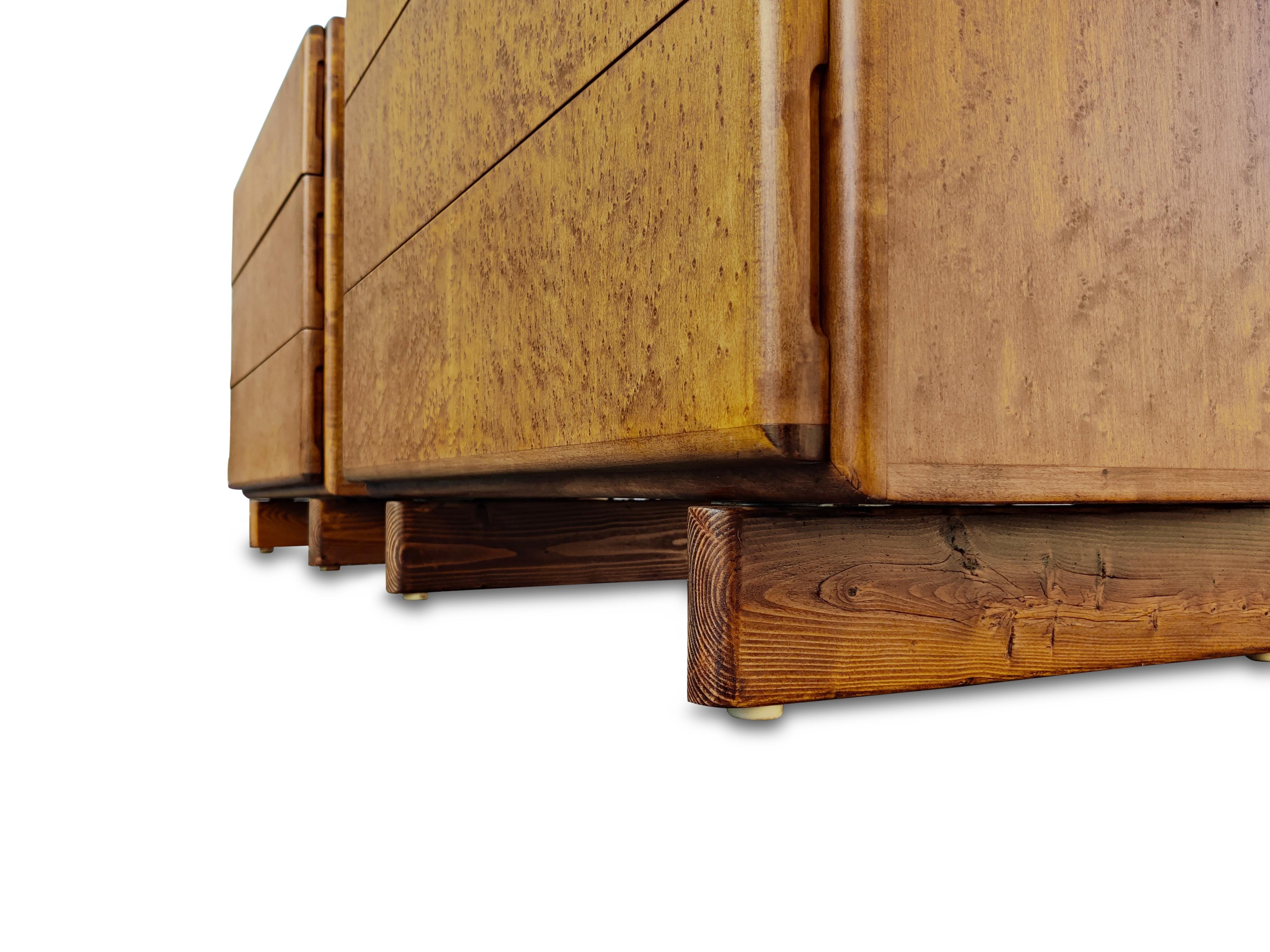 Milo Baughman Thayer Coggin Pair Dressers or Nightstands Birdseye Maple, 1970s 1