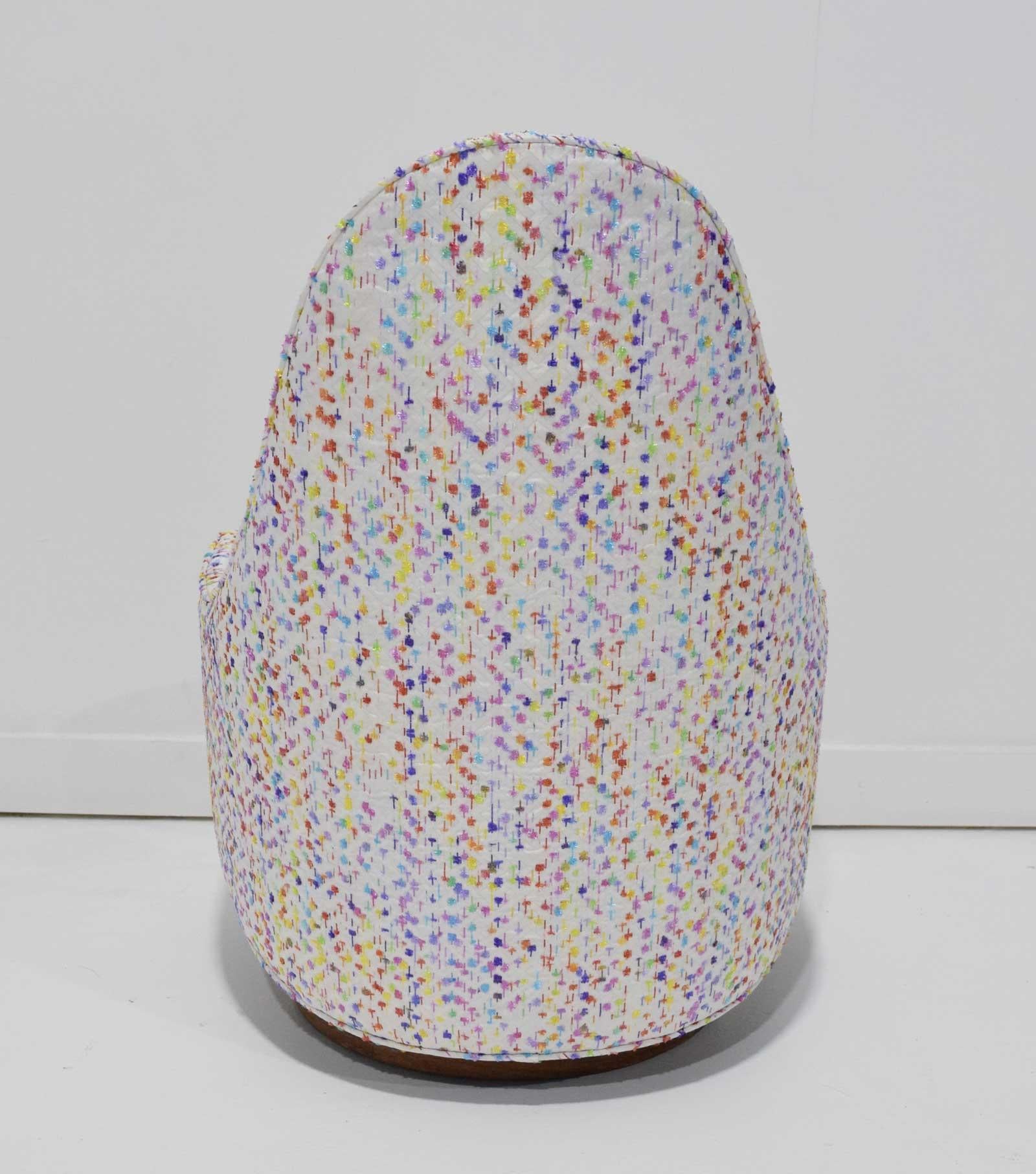 Milo Baughman Thayer Coggin Petite Teardrop Swivel Lounge Chair with Ottoman In Good Condition In Dallas, TX