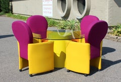 Milo Baughman Thayer Coggin Prisma Memphis Dinette Table and Four Chairs, 1980s