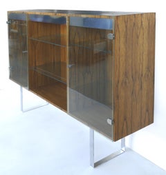 Milo Baughman Thayer Coggin Rosewood Vitrine with Glass Doors