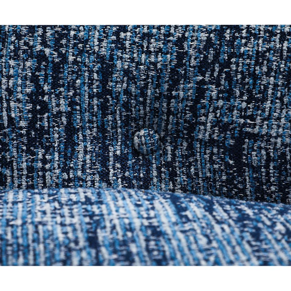Fauteuil pivotant de Milo Baughman Thayer Coggin, tapisserie tissée bleue, signée en vente 3