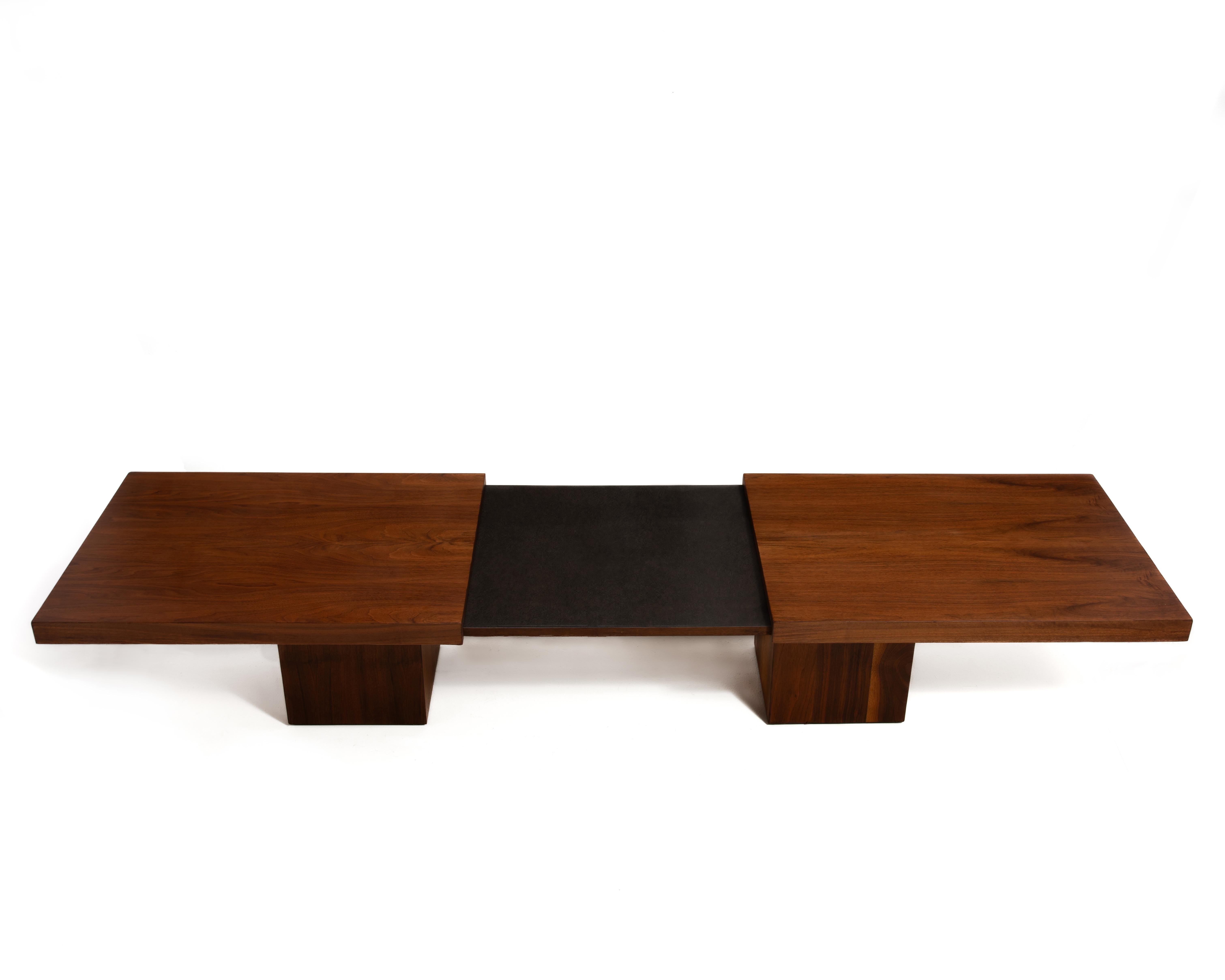 Milo Baughman Thayer Coggin Walnut Expanding Coffee Cocktail Table Unmarked 2