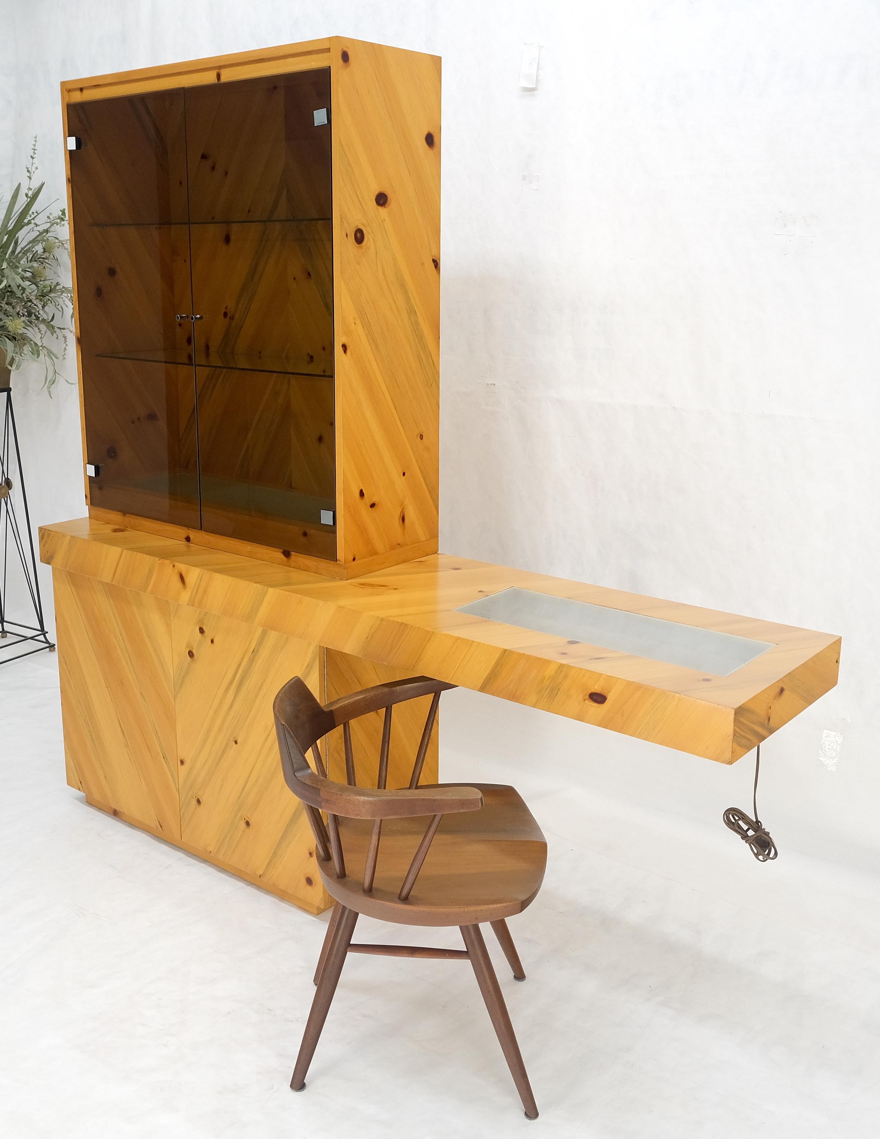 Milo Baughman Thayer Cog in legno di tasso, console a sbalzo, vetrinetta in vendita 2