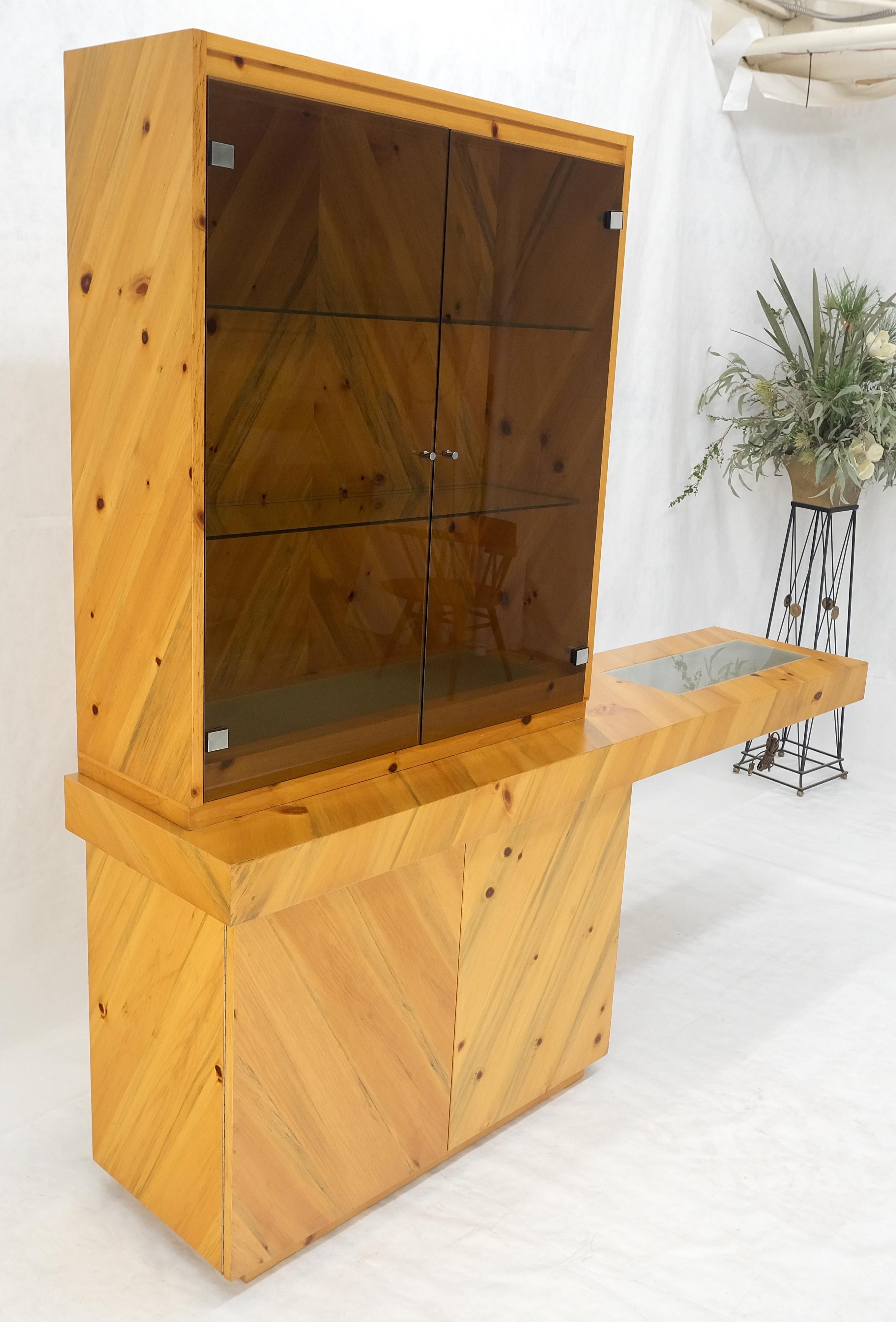 Milo Baughman Thayer Cog in legno di tasso, console a sbalzo, vetrinetta in vendita 6
