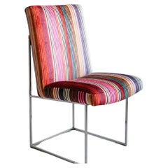 Milo Baughman Thin-Frame Dining Chairs, Set of 4 Upholstered in Missoni Home