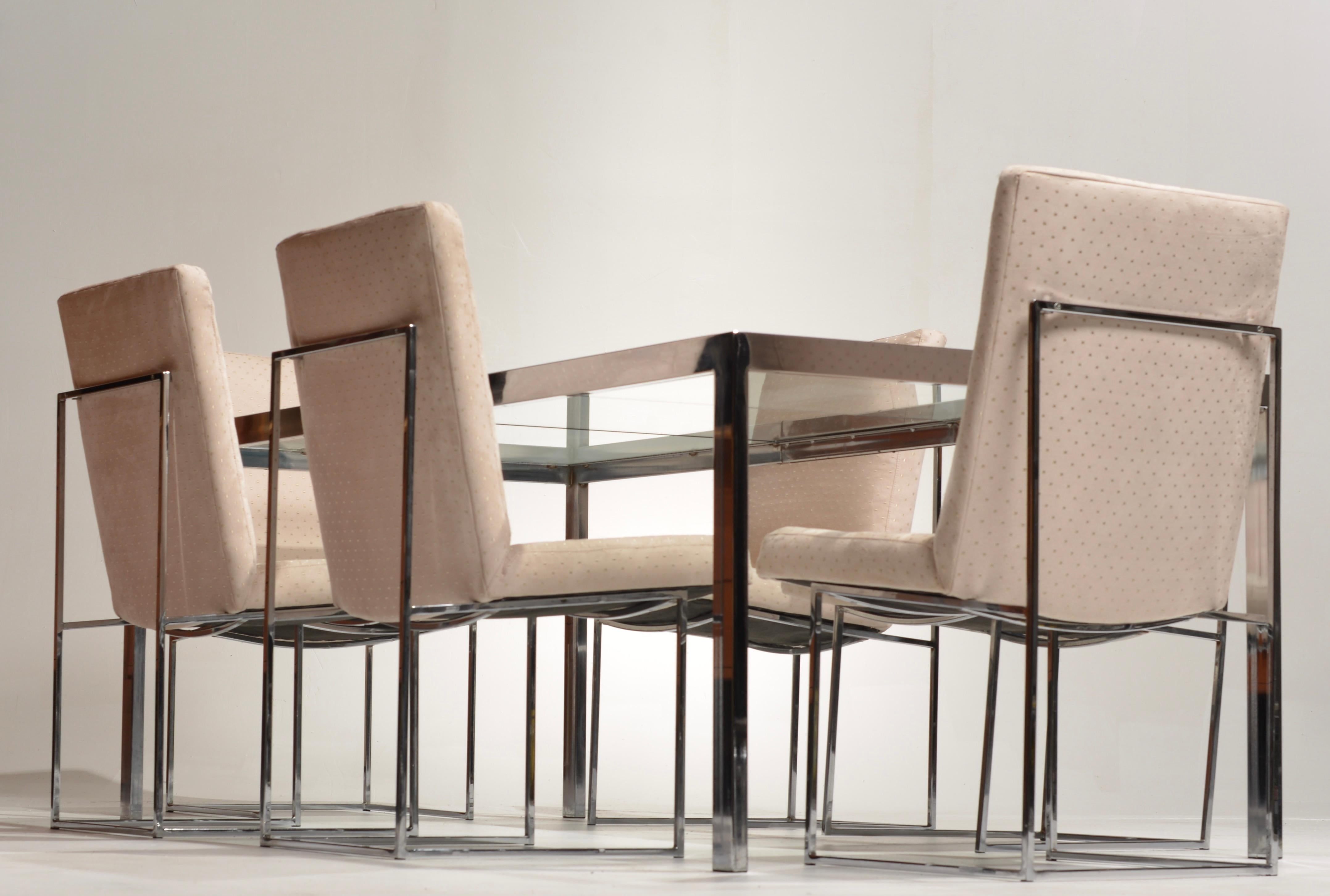 Milo Baughman Sillas Thin Line - Seis disponibles en venta 7