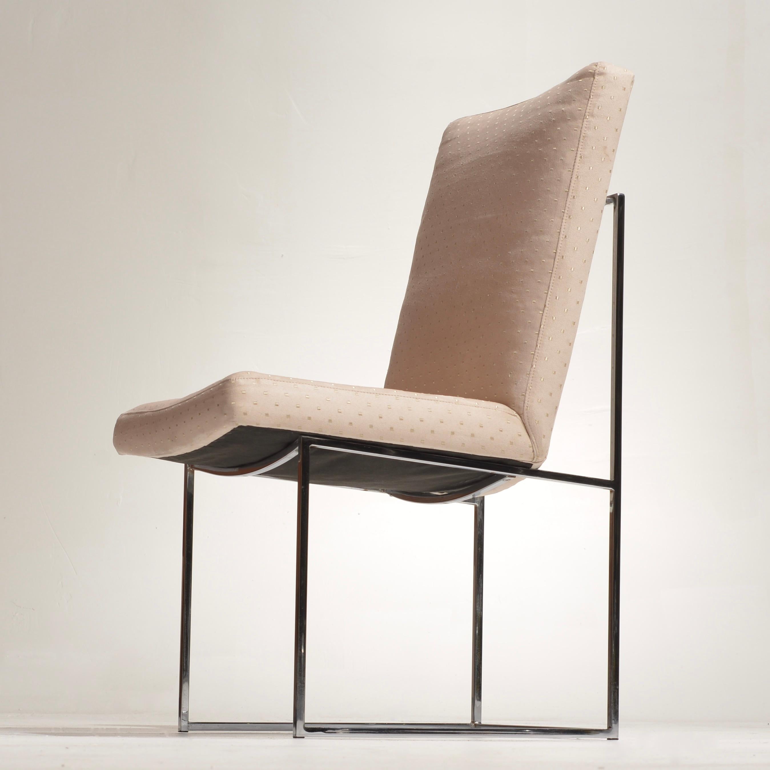 Milo Baughman Sillas Thin Line - Seis disponibles en Bueno estado para la venta en Los Angeles, CA