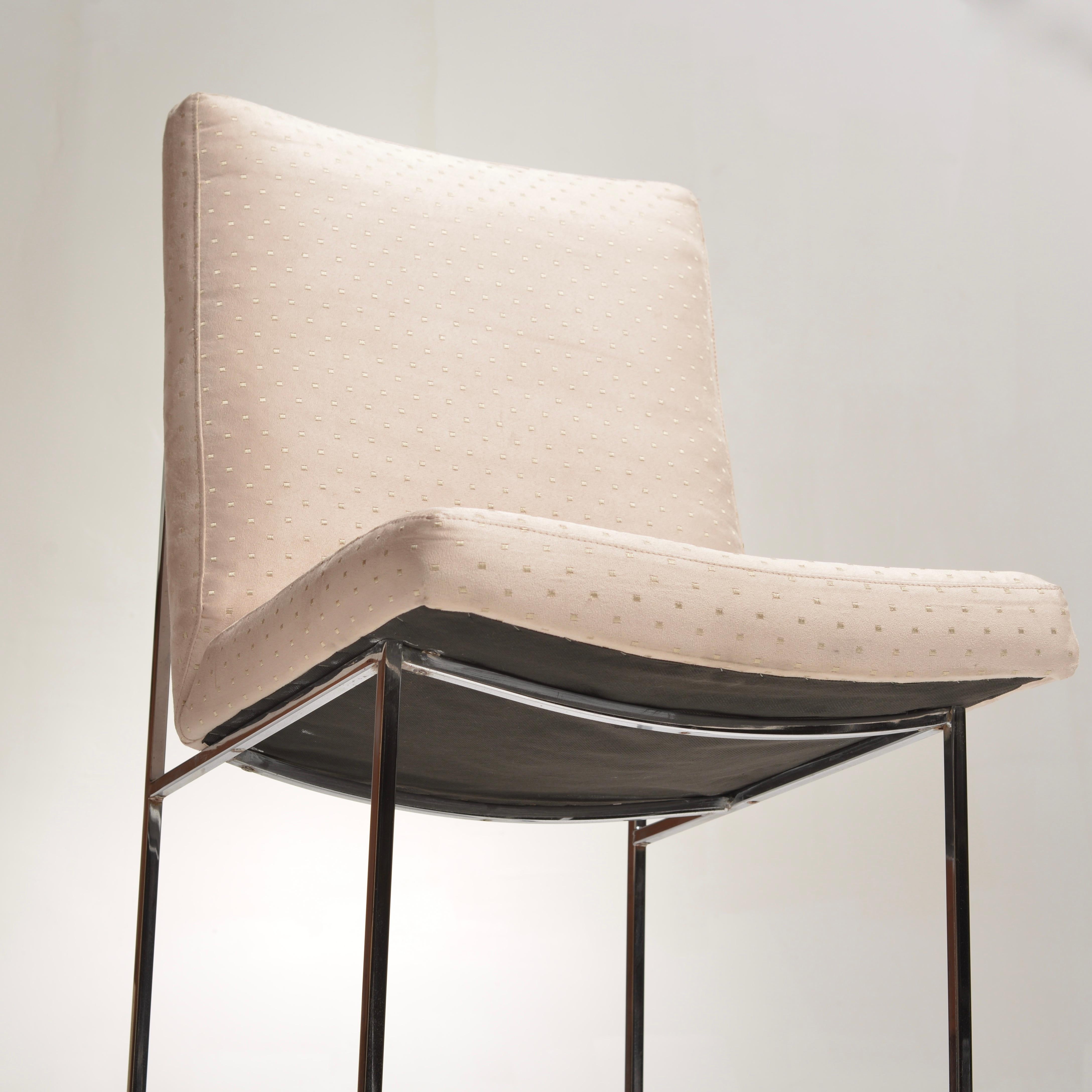 Milo Baughman Sillas Thin Line - Seis disponibles Tapicería en venta