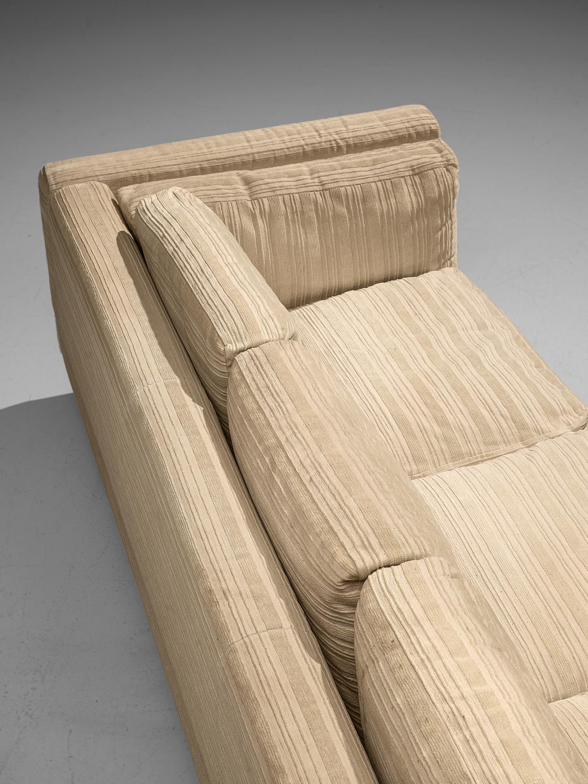 Late 20th Century Milo Baughman Three-Seat Sofa with Metal Base