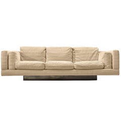 Milo Baughman Three-Seat Sofa with Metal Base