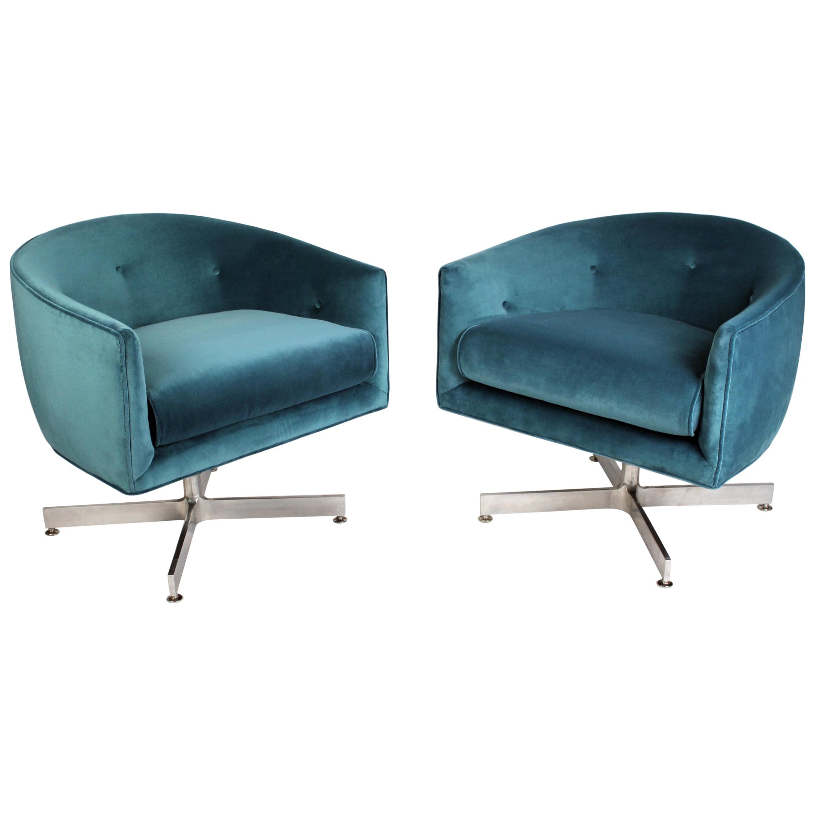 Milo Baughman Tilt and Swivel Lounge Chairs for Thayer Coggin
