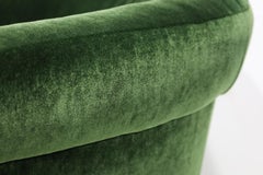 Milo Baughman Tilt-Swivel-Lounge-Sessel aus plüschgrünem Mohair, 1970er Jahre
