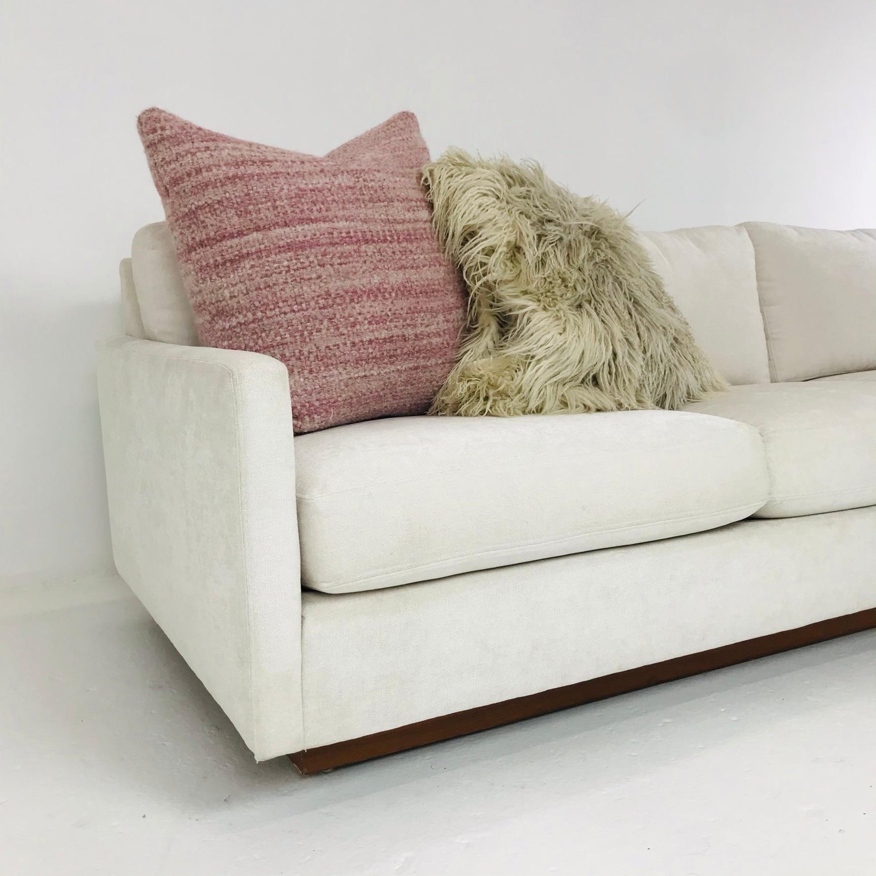 Upholstery Milo Baughman Tuxedo Sofa