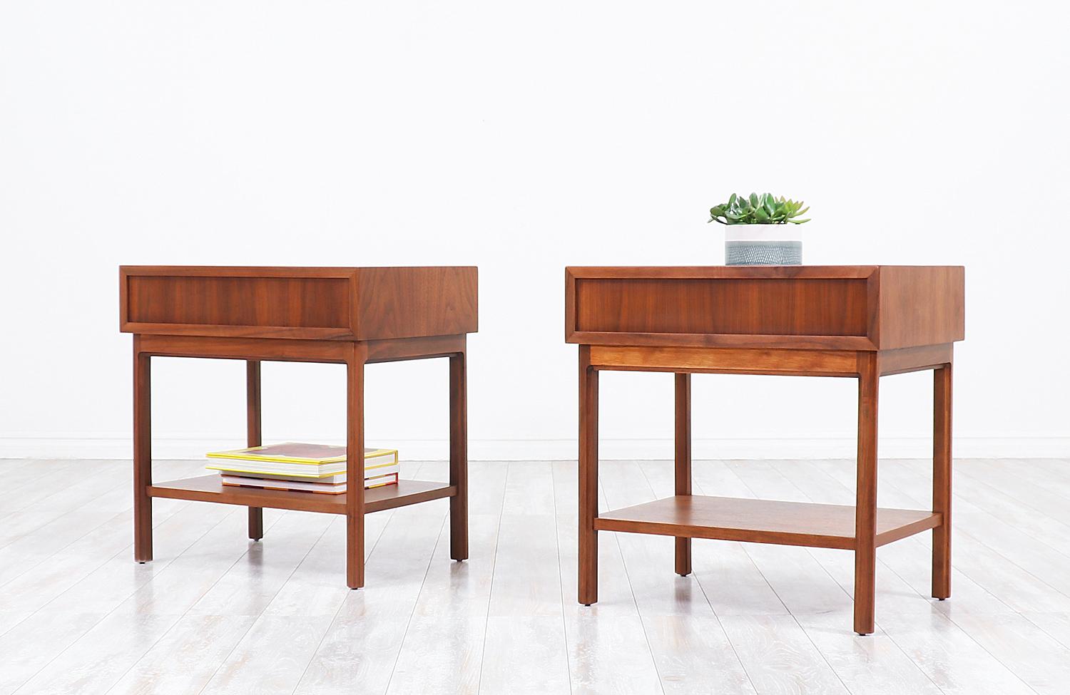 Mid-20th Century Milo Baughman Two-Tier Nightstands for Arch Gordon